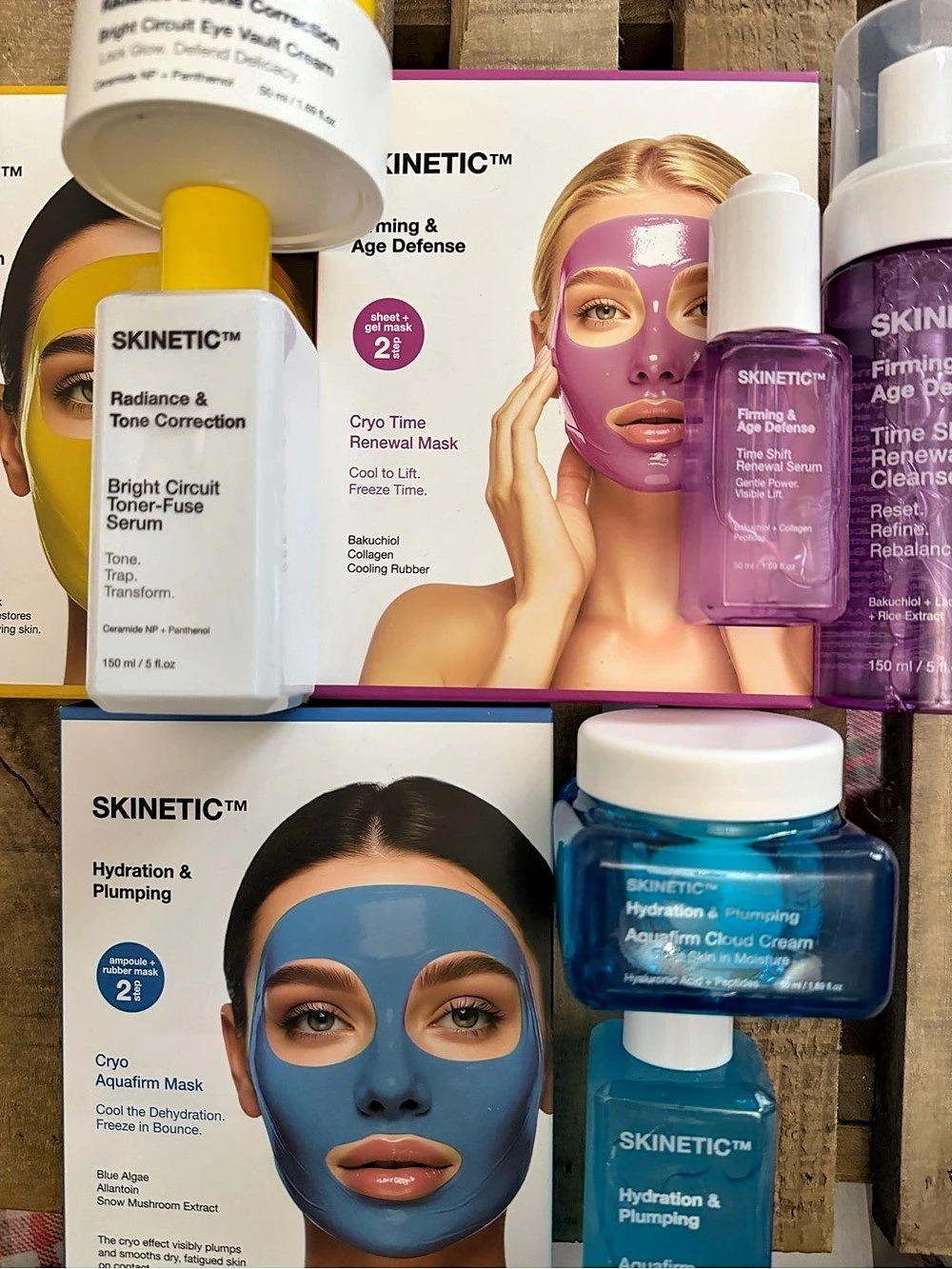 SKINETIC full set of 9 toner, cleanser, serum, masks